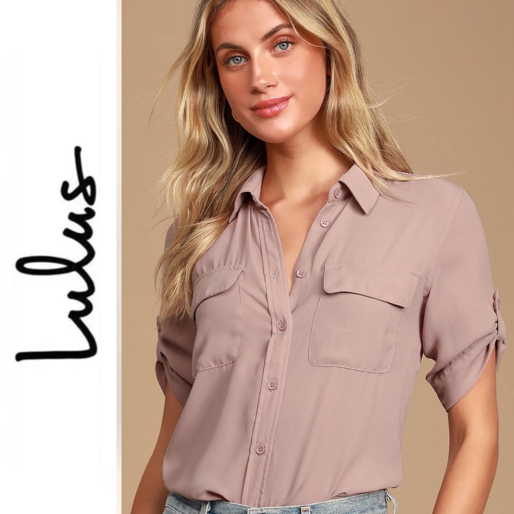 Best of Friends Mauve Button-Up Top
